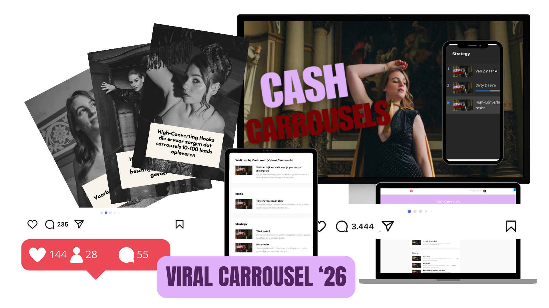 viral carousel liggend